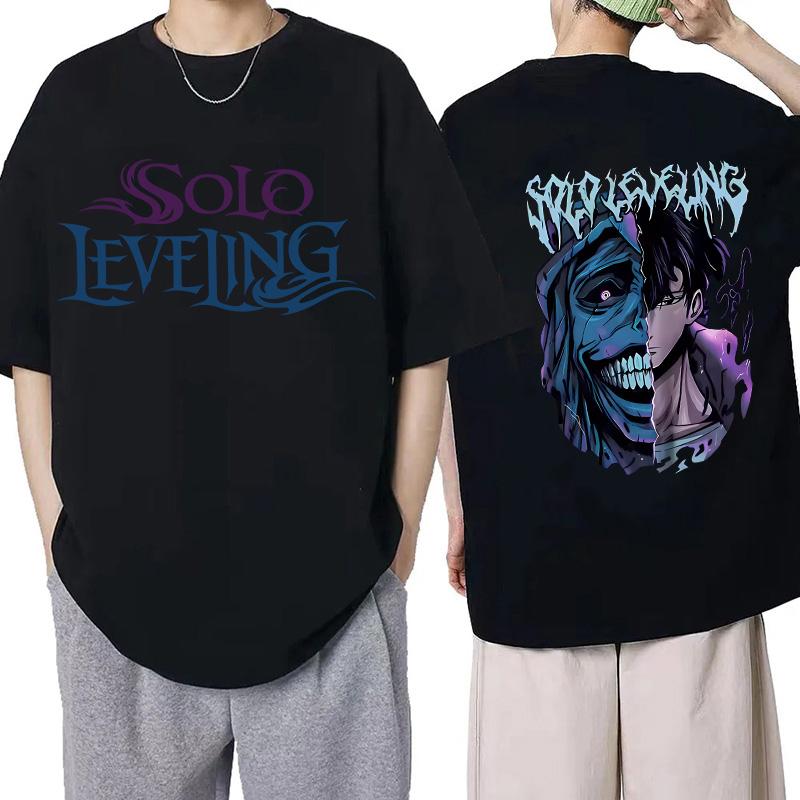 Men Women Mange T-shirt Anime Solo Leveling Printed T Shirt HIP HOP Size Tshirt Gothic Graphic Tees Tops Streetwear Clothes