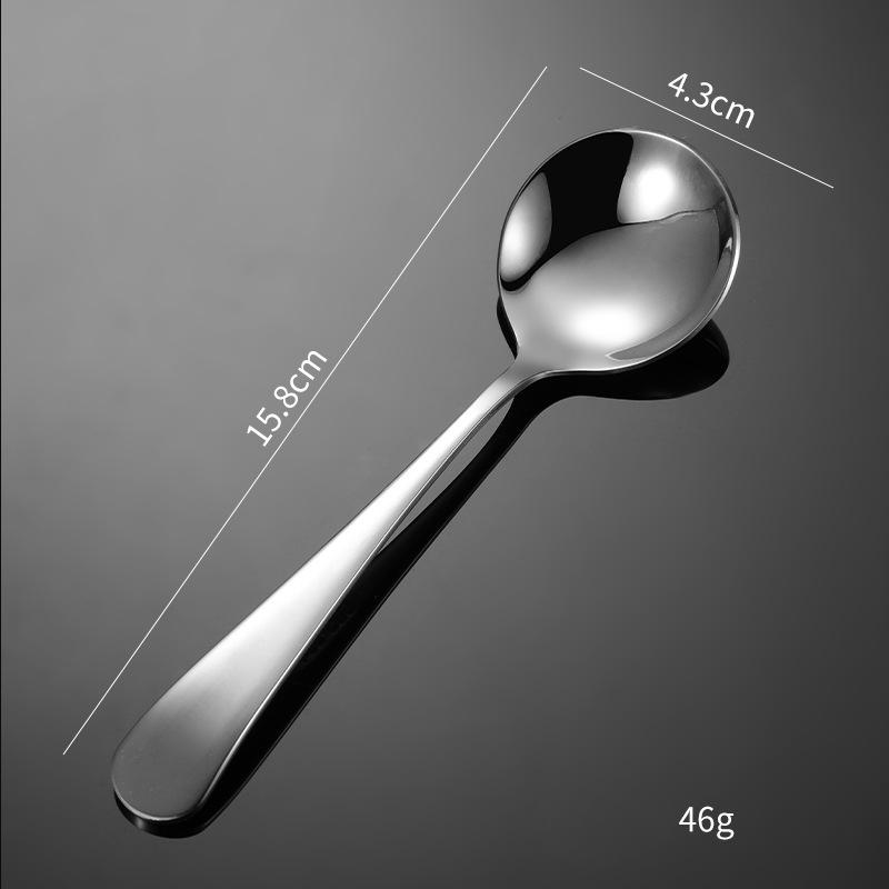 HANYANG Маленькая круглая ложка 304 Ложка из нержавеющей стали Суповая ложка Десертная ложка Кофейная ложка Краска для выпечки