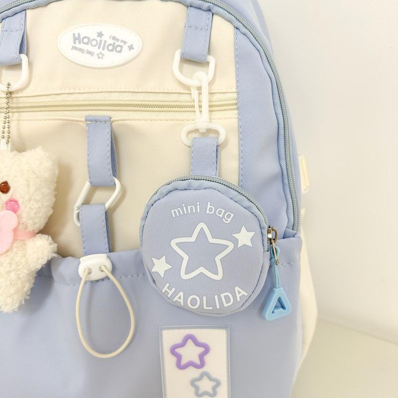 Cute girl schoolbag small fresh junior high school high school student size backpack high value student small backpack
