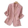 Coat Elegant Spring New Women's Splicing Fashion Casual Lace Color Solid Outerwear Blazer