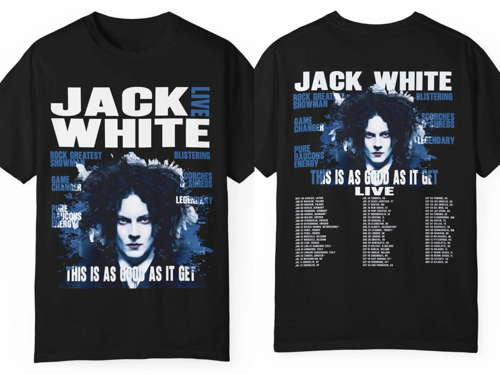 JACK WHITE Live Tour 2026 Unisex T-Shirt S разноцветный