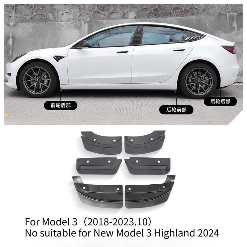 Mud Flaps Mudguards Replacement Splash Guards for Tesla Model 3 Y Highland Juniper 2025 Car Modification Hidden Special Mudguard