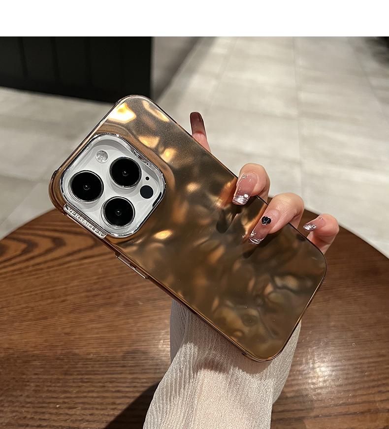 Luxury Electroplated Water Ripple Phone Case For Iphone 11 12 13 14 15 Pro Max Shockproof Bumper Back Cases Cover