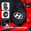 For Hyundai Oxford Cloth Car Charge Cable Case Organiser Waterproof Charging Gun Storage Bag Genesis Azera GDI I10 I20 I30 I40 R1