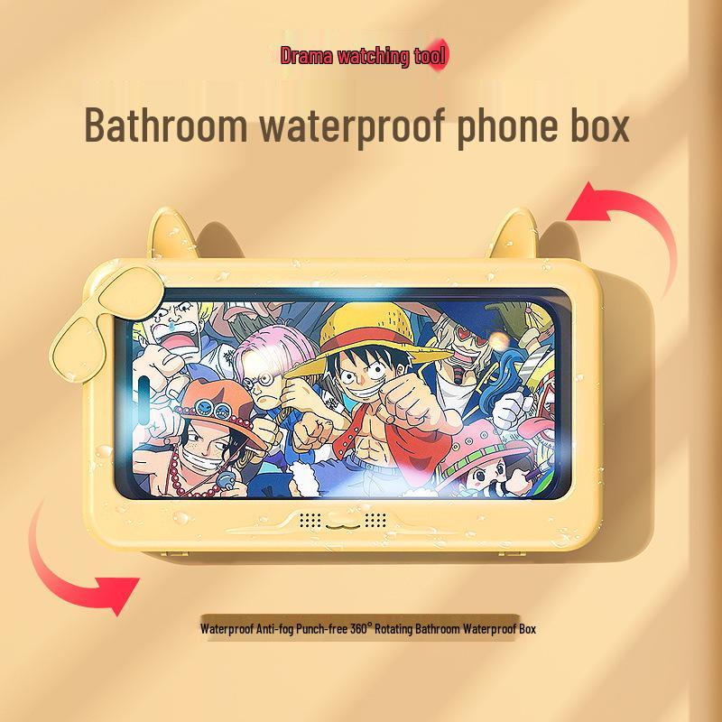 Waterproof Rotatable Phone Holder with Touch Screen for Bathroom