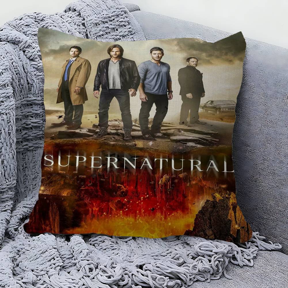 Tv Show Supernatural Office Cushion Pillowcase Car Cushion Cover45X45CM Lumbar Pillowcase Sofa Pillowcover