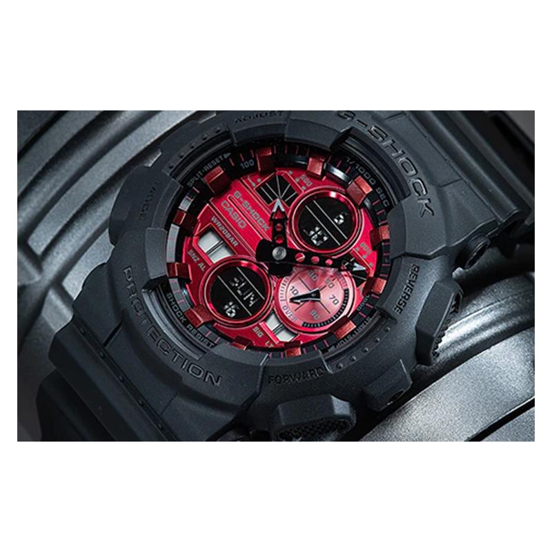Casio G-SHOCK City Battle Limited Edition Blood Screen Antimagnetic and Shockproof Quartz Movement Resin Strap Japanese and Korean Watch GA-140AR-1APR