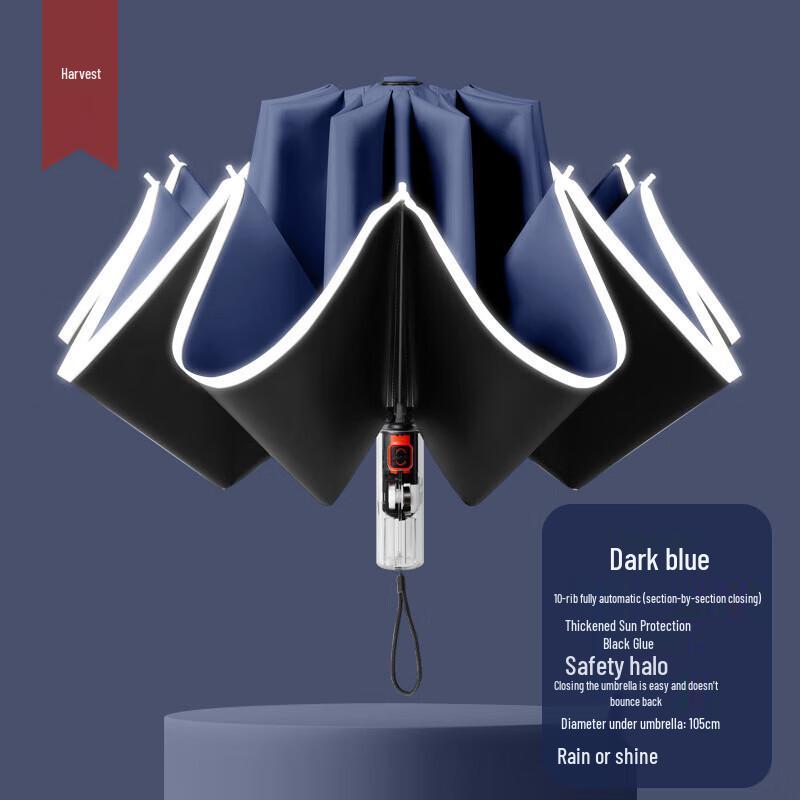 Автоматический реверсивный светоотражающий зонт