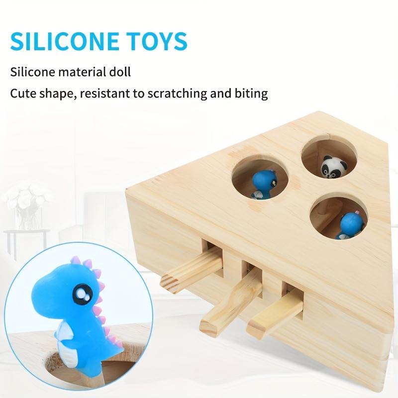 Entertain and Stimulate Your Cat with Our Interactive Wooden Catch Mice Game – Perfect PET-Tential for Educated Felines!