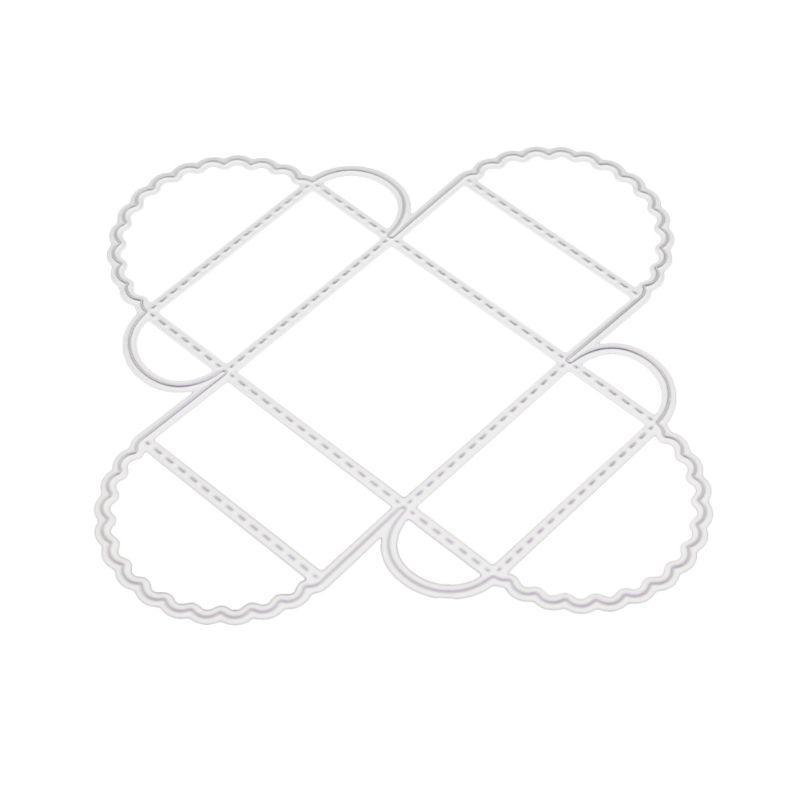 

Gift Box Metal Cutting Dies Stencil Scrapbooking DIY Album Stamp Paper Card Embossing Decor Craft срібний