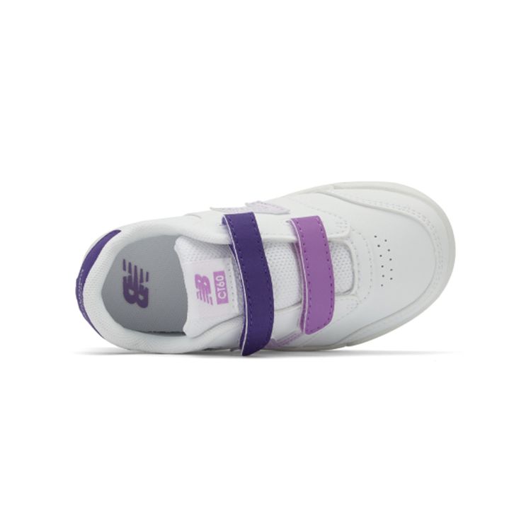 New Balance CT60 Comfortable Lightweight Low-Top Walking Shoes Baby Shoes White Purple IVCT60RP