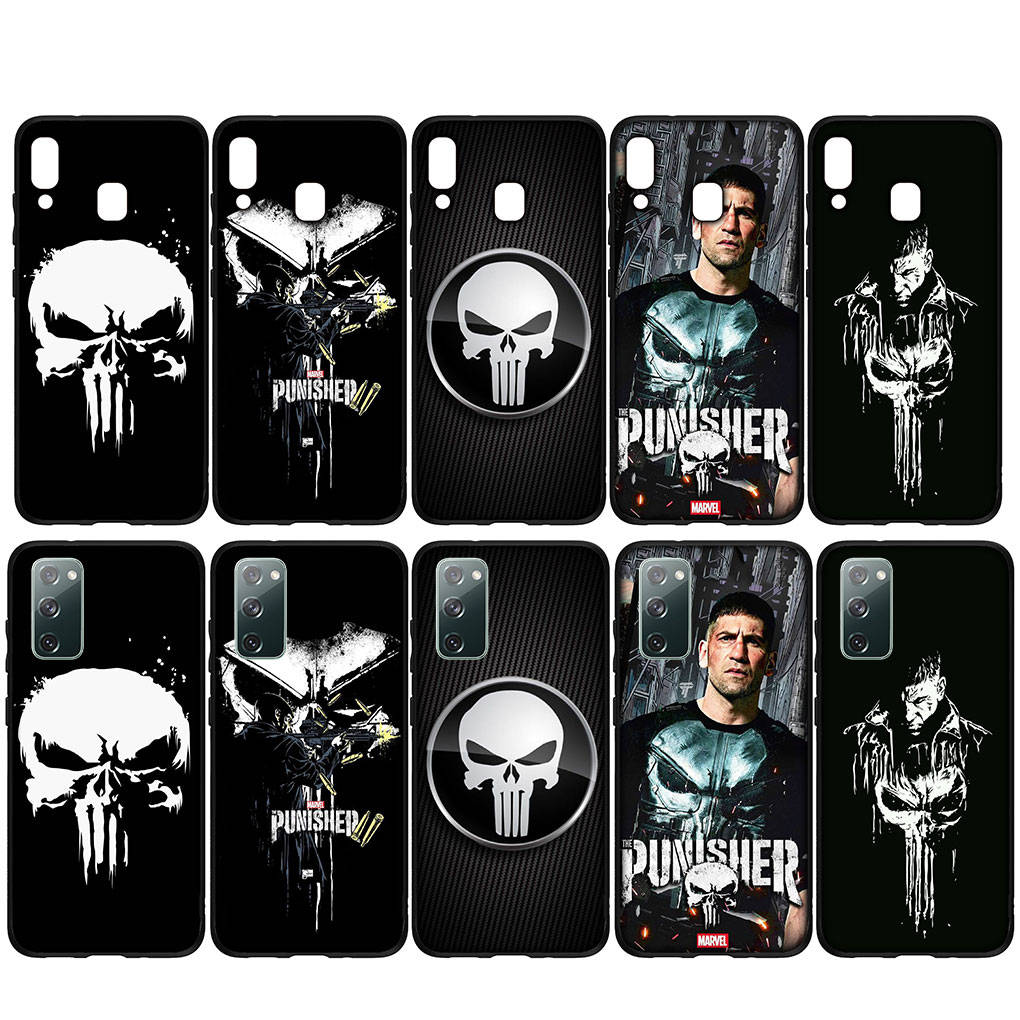 Für iPhone 16 15 X XR Samsung Galaxy S24 S23 Plus Xiaomi Redmi Note 13 12 11 Pro Max 9 10 14 OPPO Huawei Cover The Marvel Punishers Skull Handyhülle