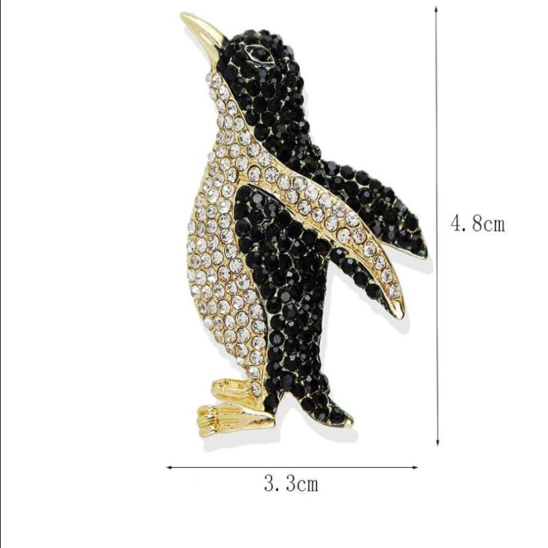 

1PCS Fashion Rhinestone Animal Penguin Brooches For Women Clothing Coat Jewelry Accessries Gifts