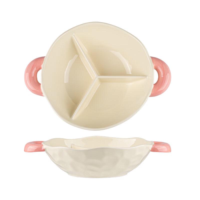 Zhinianhua Keramik Creme Bicolor Servierplatte