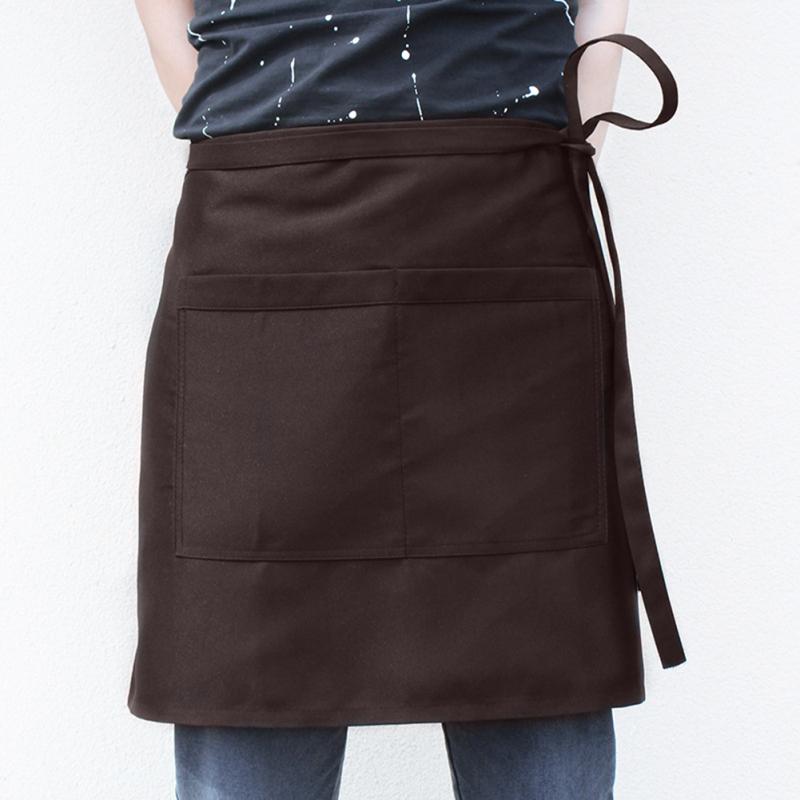 Cotton Waist  Apron With Pockets Premium Waterproof Anti-oil Anti-fouling Dust-proof Cooking Apron