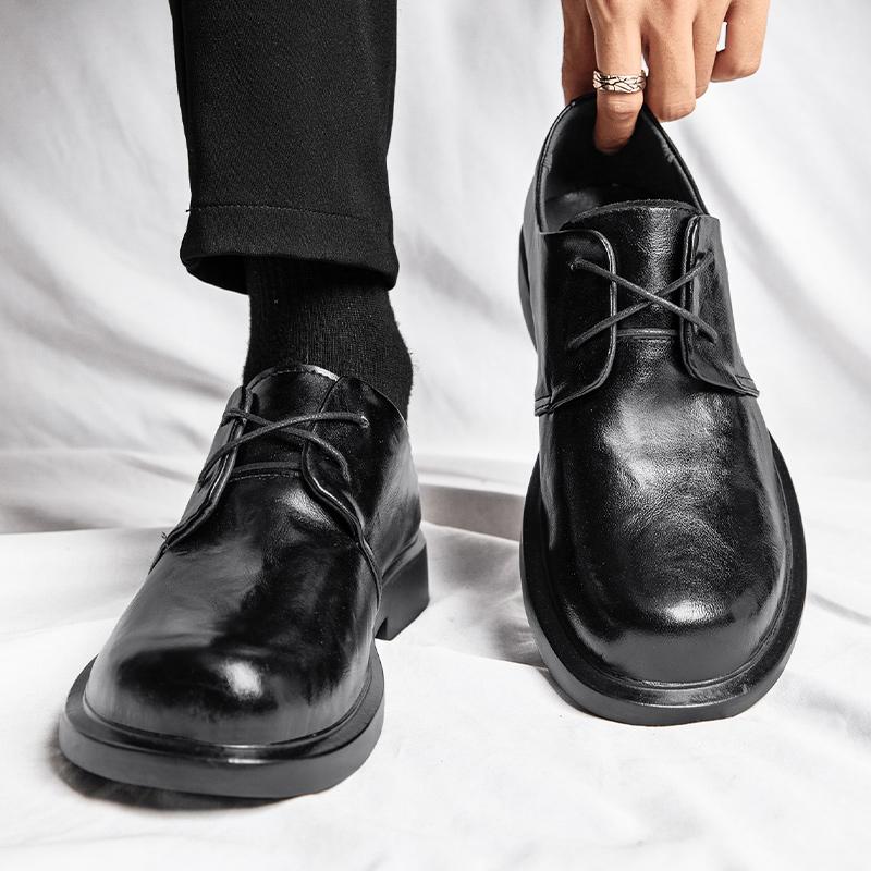 2025 S/A New British Classic Business Causal Leather Shoes For Men's Black Hombre Daily Teenagers Dress Banquet ceremony