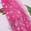 Polyester Fabric Snowflake Pattern Printed Fabric Tulle Fabric 1meter/Lot For Birthday Party Wedding Decor Craft Projects