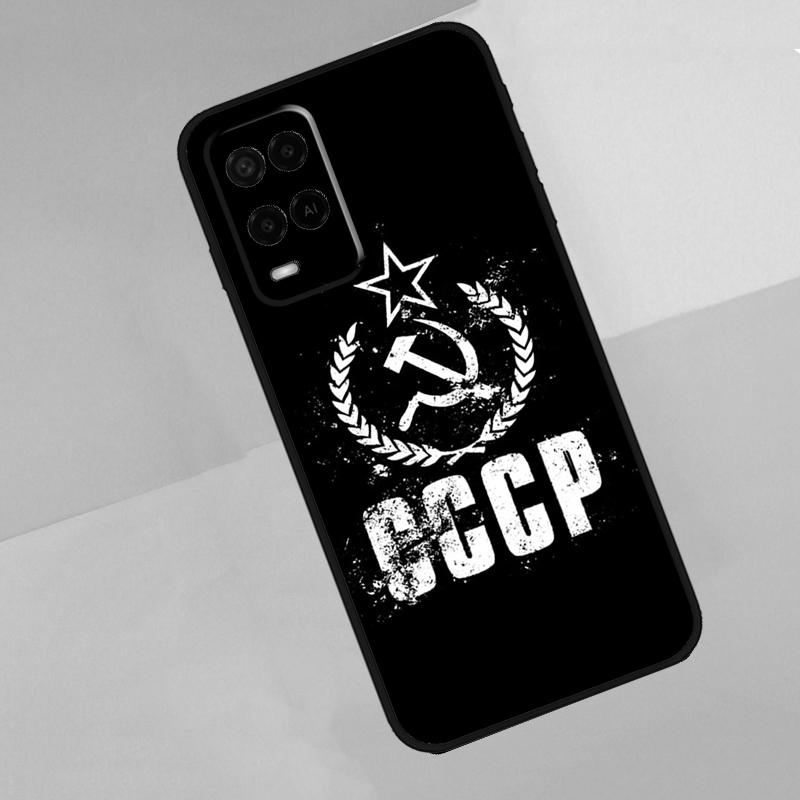 Red Soviet Union USSR Flag For Oppo A40 A60 A80 A18 A38 A58 A78 A98 A79 A16 A76 A96 A15 A74 A94 A54 A77 A17 Phone Case