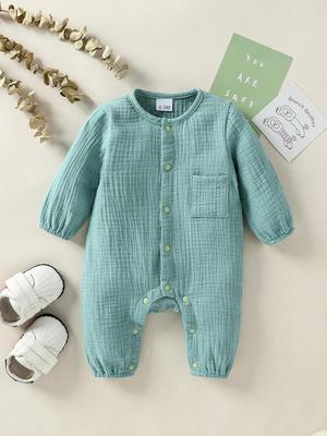2025 Pure Cotton Newborn Long Sleeve Romper