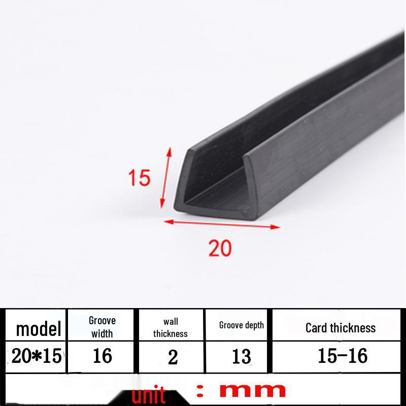 U-Shaped Rubber Anti-Collision Edge Seal Strip for Glass and Steel Plates