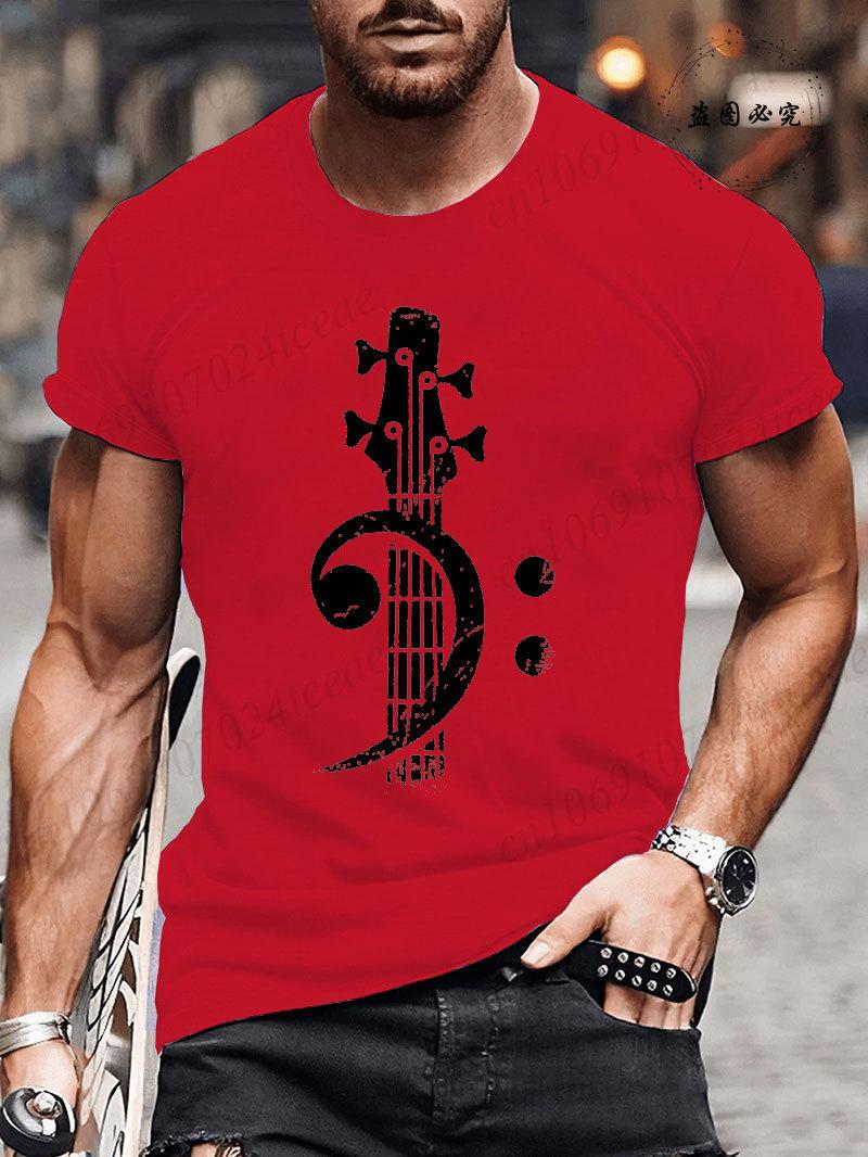 

Футболка с головкой грифа басового ключа для мужчин и женщин, музыкальные подарки, графические футболки с принтом, унисекс, летние мягкие топы, футболки 4XL