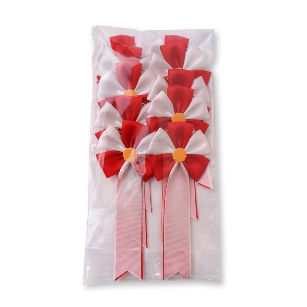 Badge for Events of Ribbon, Five-sided Red, Ceremonies, Badges, Parties, [set 10]