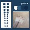 24Pcs Solid Color Simple Toenail Stickers Full Sticker Full Toenail Stickers Toenail Simple Removable Toenail Stickers