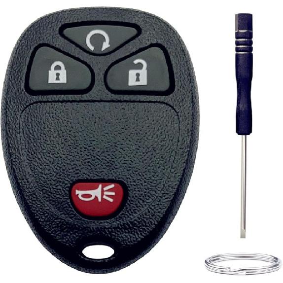 Key Fob Shell Replacement for Chevy Suburban Tahoe Traverse/GMC Acadia Yukon/Cadillac Escalade SRX/Buick Enclave/Saturn Outlook 5 Button Car Keyless