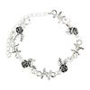 Stylish Thorned Rose Bracelet Adjustable Hand Chain Flowers Link Bangles Victorian Style Jewelry for Fashionable Ladies