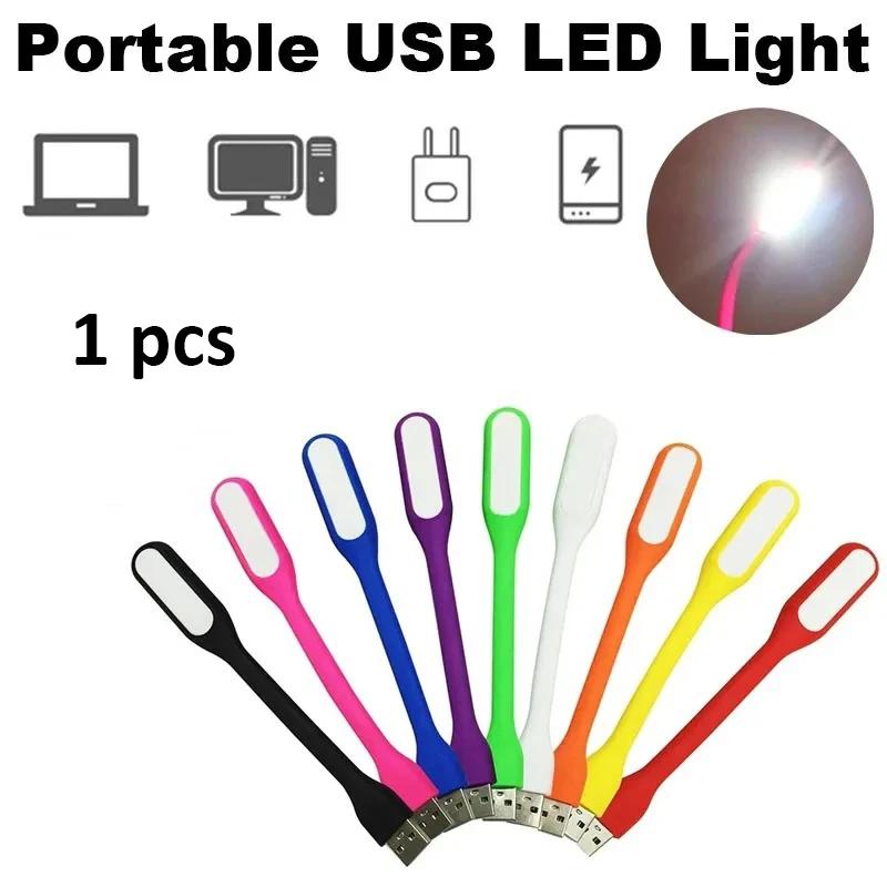 2PCS DC 5V Foldable Eye Protection LED Lamp - Mini USB Night Light for Book Reading, Power Bank & Computer