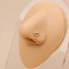 Classic Gold U-Shaped Rhinestone Non-Piercing Nose Ring: Butterfly, Moon, Crown, Heart Styles