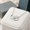Hollow Cat Claw Love Necklace Female Ins Style Niche Design Sense Collarbone Chain Versatile Simple Korean Version Pendant Wholesale