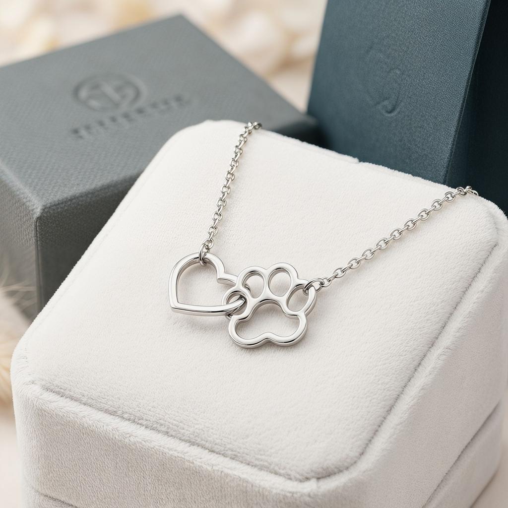 Hollow Cat Claw Love Necklace Female Ins Style Niche Design Sense Collarbone Chain Versatile Simple Korean Version Pendant Wholesale
