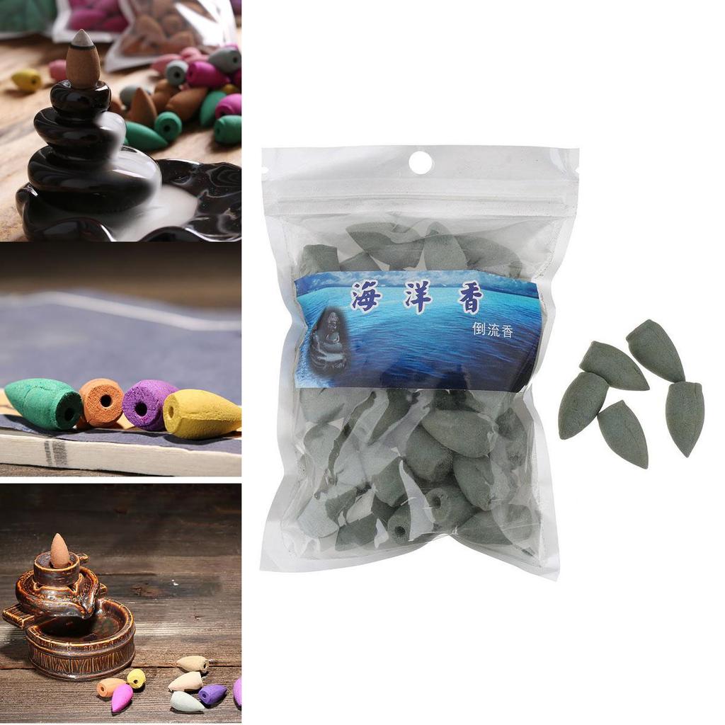 Timeless Design Buddhist Incense Burner Smoke Backflow Ceramic Glaze Censer Cone Holder