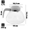 KADAX Heat-Resistant Glass Teapot with Lid 1.7L