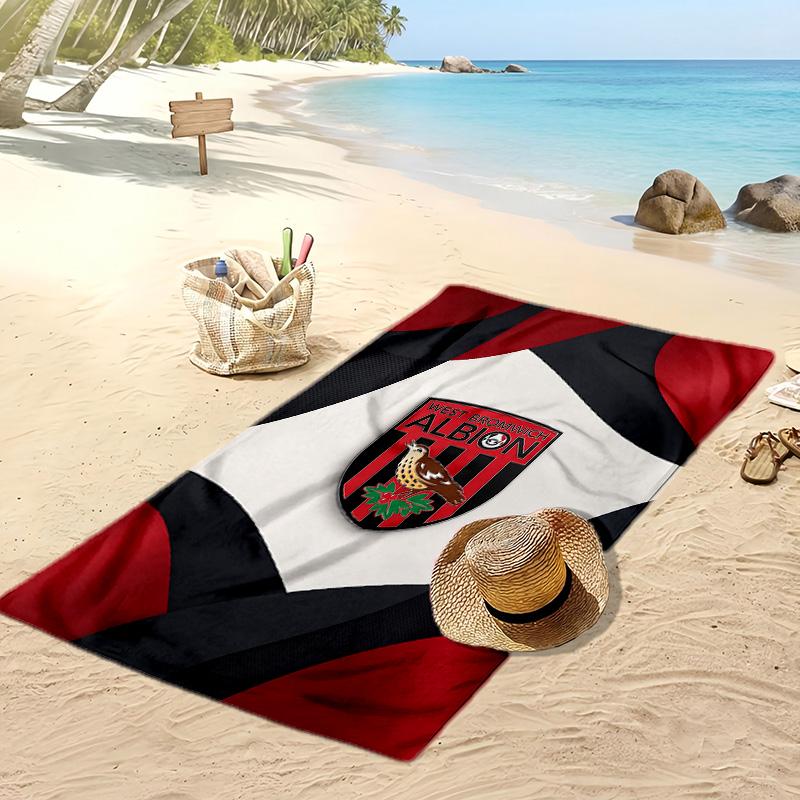 Toalla de Playa con Estampado de Fútbol del West Bromwich Albion, Toalla Grande Suave de Secado Rápido para Playa, Camping, Natación