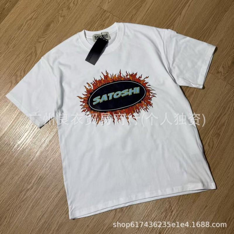 Unisex Streetwear Oversized Cotton T-Shirt With Satoshi Nakamoto Letter Print Casual Wear