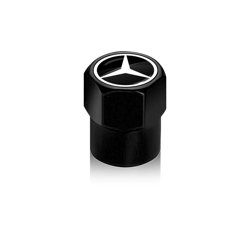 4 stk Bilhjul Dekk Bolt-in Ventilkapsler Merke Bil Tilbehør For Mercedes Benz W205 W177 W212 W213 W221 W220 W176 ML G63 E63 GT AMG