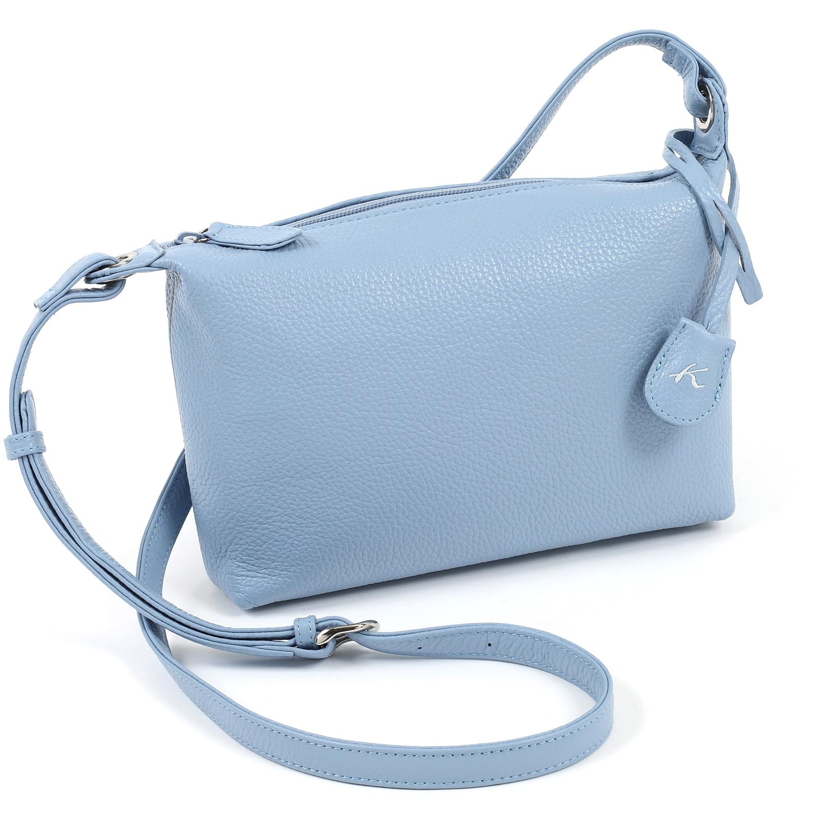 

Сумка через плечо из термоусадочной кожи, цвет синий-серый 84842 [Kitamura] Z-0614, женская