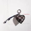 Charming Denims Heart Keychain Cute Design Sturdy Fabric Perfect For Keyrings Bags Gift Giving
