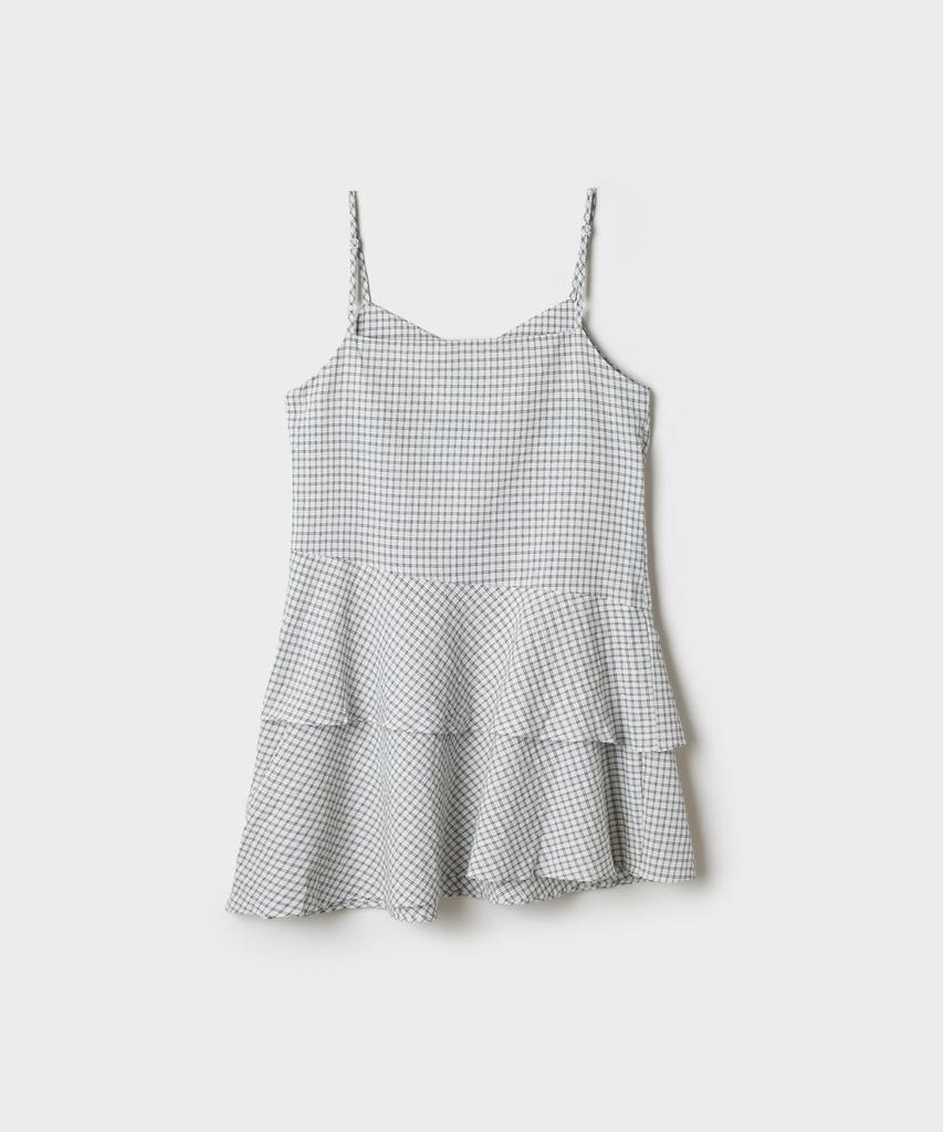 Seupao Check Frill Strap Sleeveless Blouse_Spbng37W04