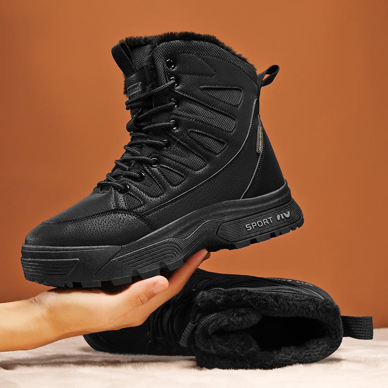 Winter velvet warm cotton shoes casual sports large size outdoor mountaineering snow boots