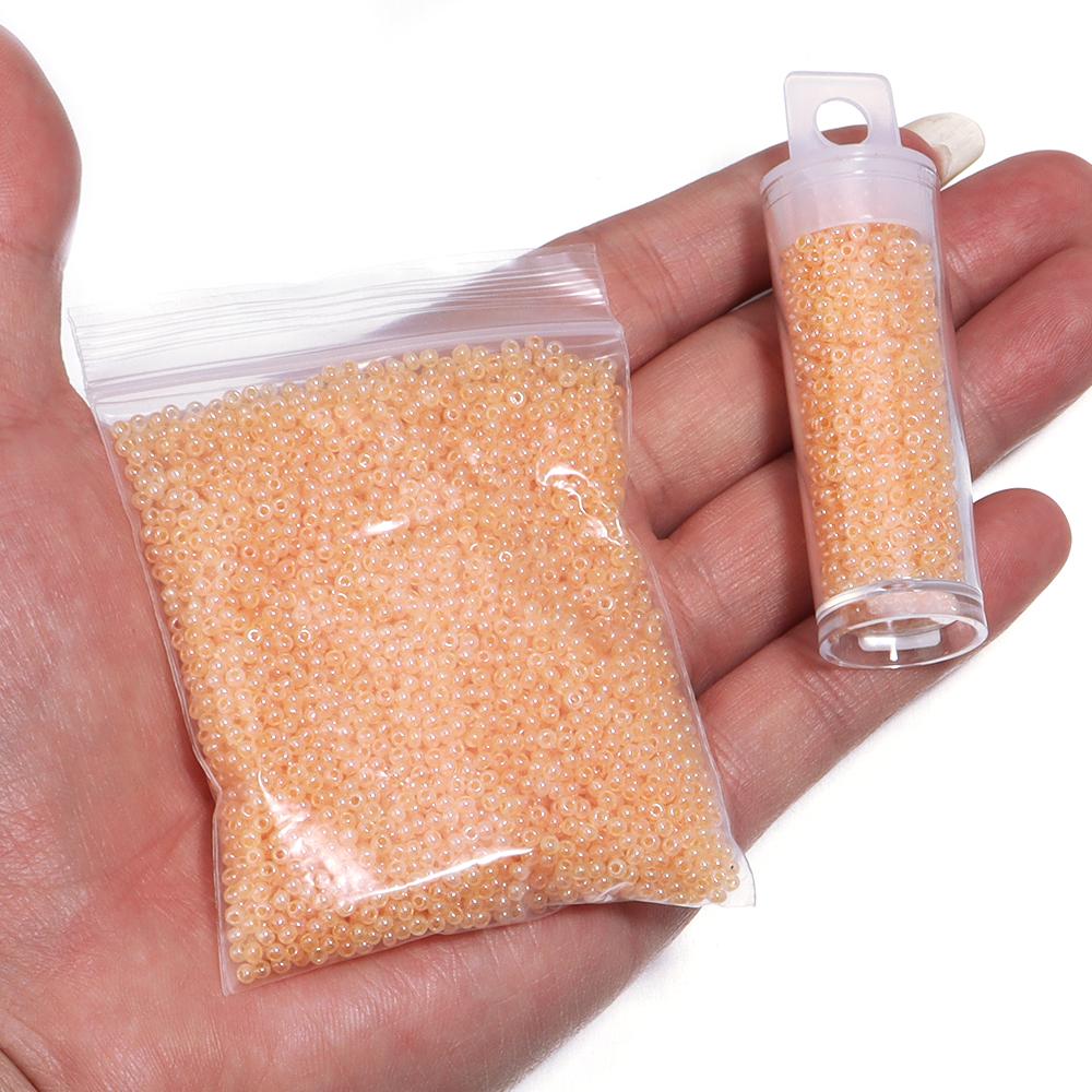 1260/6300Pcs 2mm Glass Seed Beads Czech Charm Crystal Spacer Glass Beads For Jewelry Making DIY Handmade Bracelet Accessories