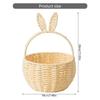 Coș țesut din sfoară de hârtie cu urechi de iepure pentru depozitarea jucăriilor Coș de flori elegant cu mâner Suport pentru fructe pentru picnicuri