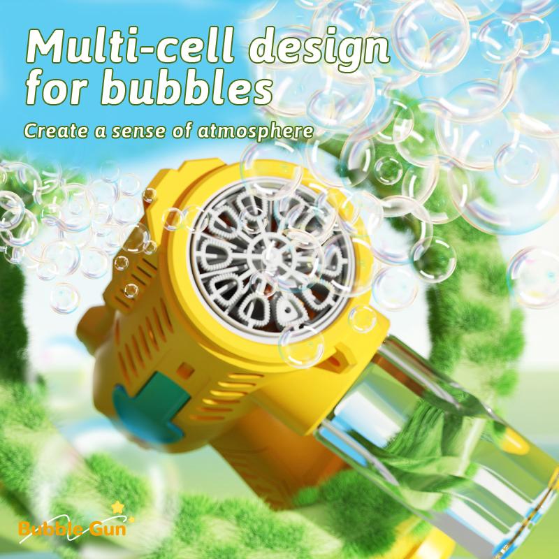 New Outdoor Bubble Toy with Bubble Gun Children's Holiday Gift Play with a Large Amount of Bubbles Without Battery Bubble Water