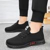 Winter Plush Thick Men's Shoes with Anti Slip Soft Sole Dad's Casual Sports Cotton Shoes
