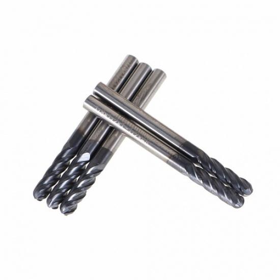 New 5 Pcs 1/8" 4 Flute Ball Nose Carbide End Mill 1-1/2" Overall Length