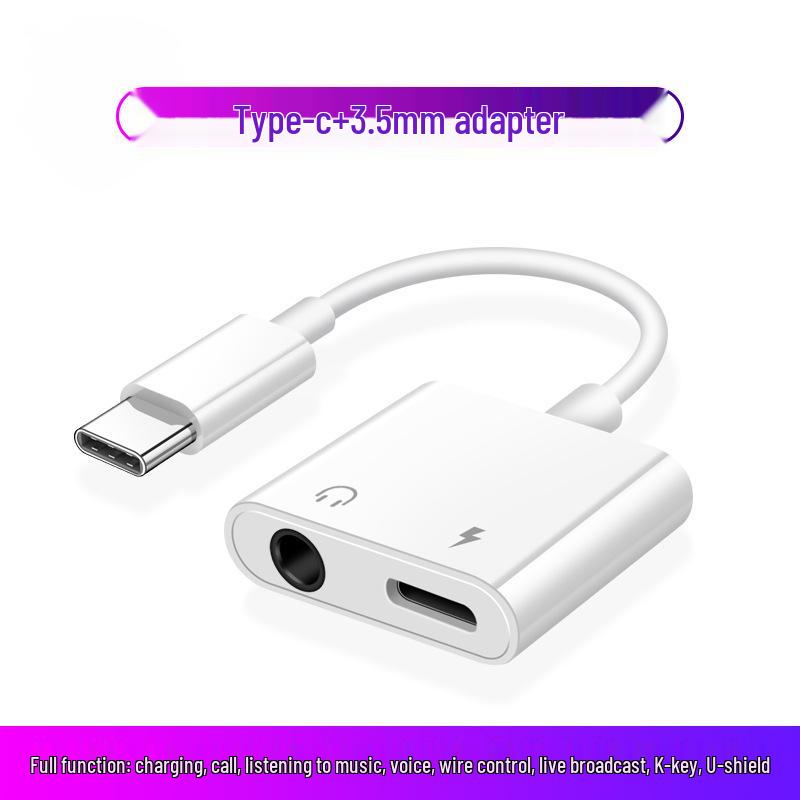 2-in-1 Dual Type-C to 3.5mm Adapter: Stream, Call, Listen & Charge