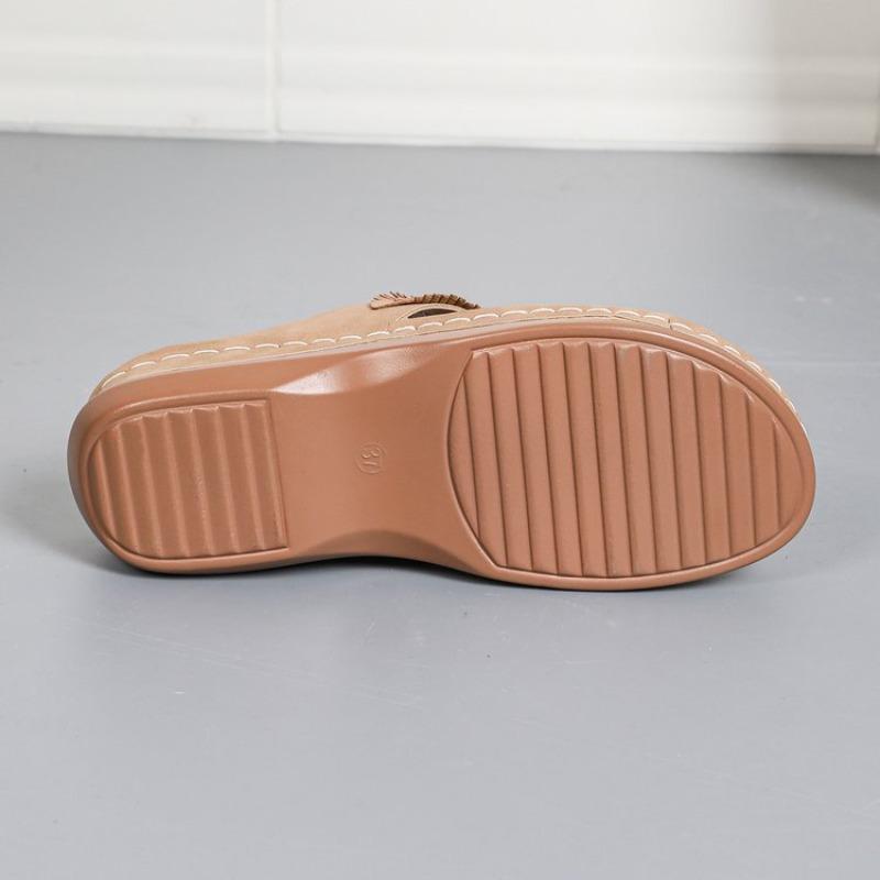 Summer fashion large size flat sandals design sense seaside beach sandals women's shoes