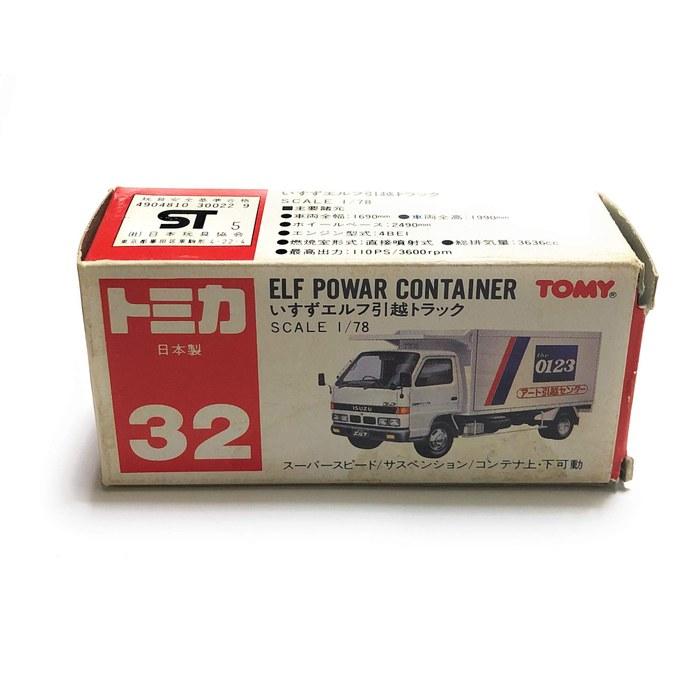 Tomica Red Box 32 Isuzu Elf Moving Truck Art Moving Center 1/78 Red TOMY Logo